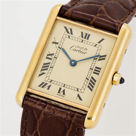 cartier tank on wrist|must de cartier tank vintage.